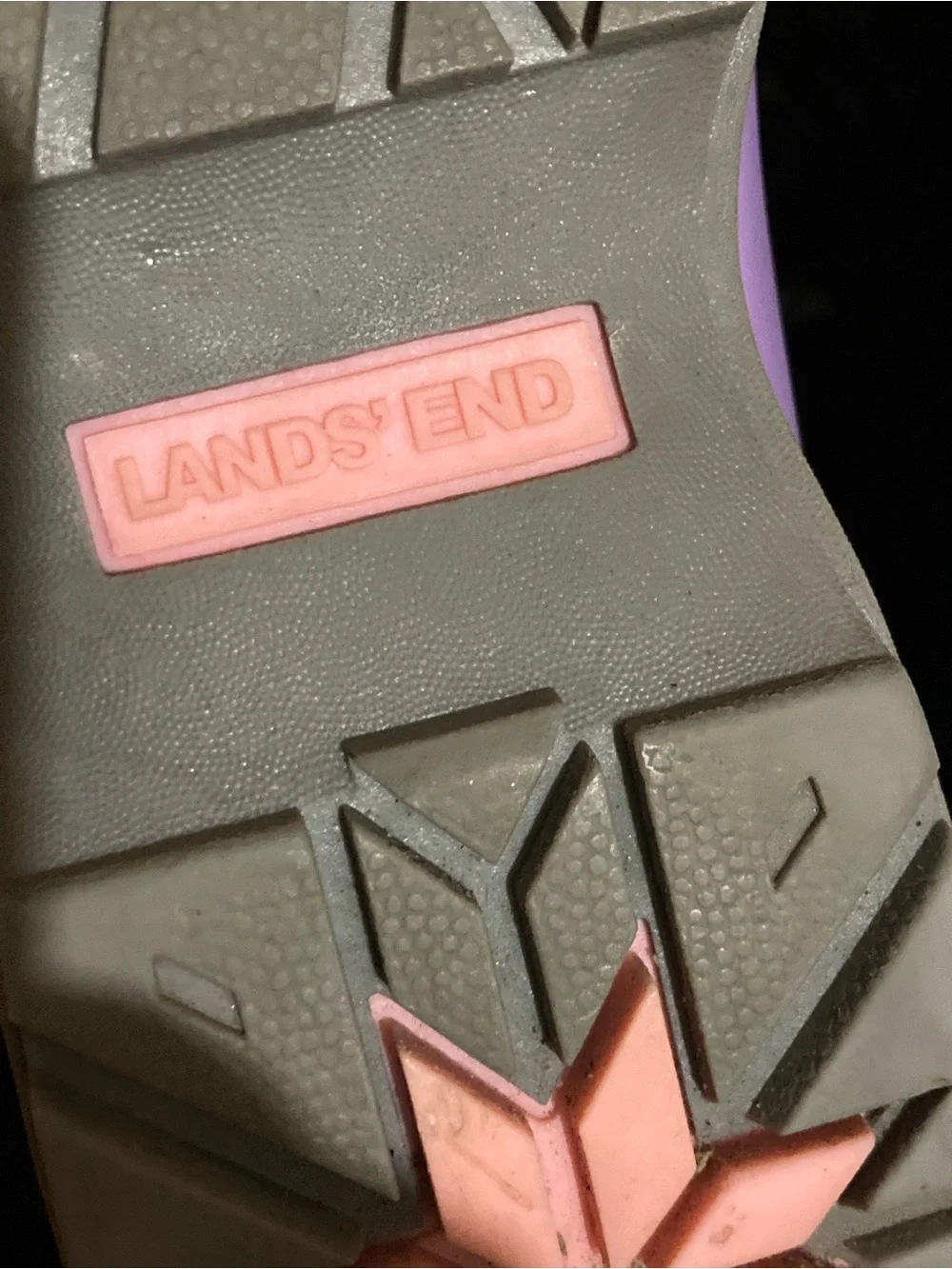 Lands' End Girls' Gradient Purple Pink Blue Snow Boots size 1